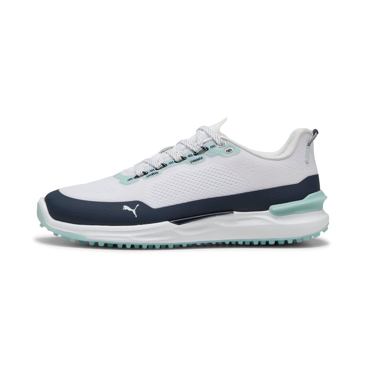 Puma Ignite Elevate X Golf Shoes- Puma White / Deep Navy / Modern Mint