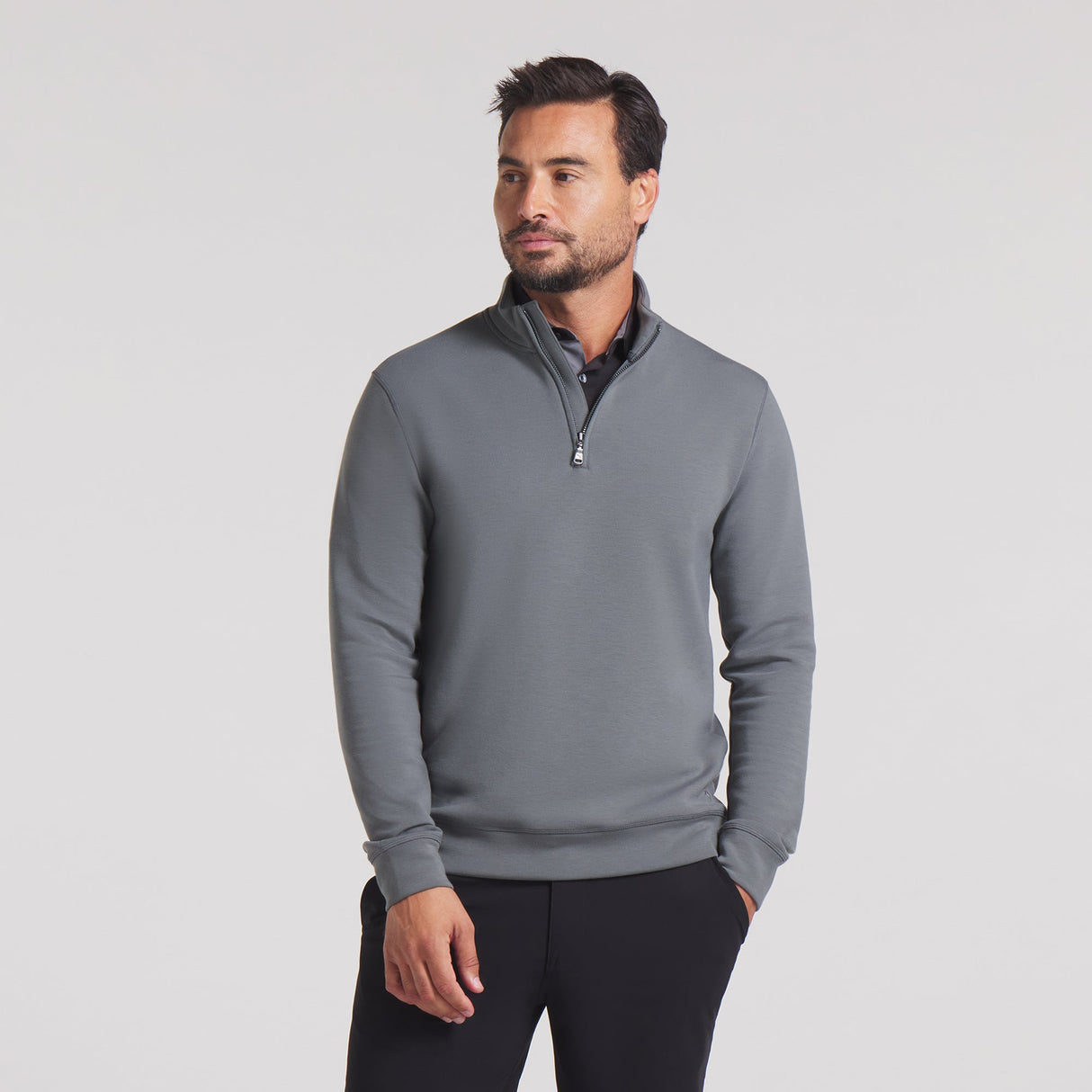 Puma x OBX GC Cloudspun Fleece Golf 1/4 Zip-Mineral Gray
