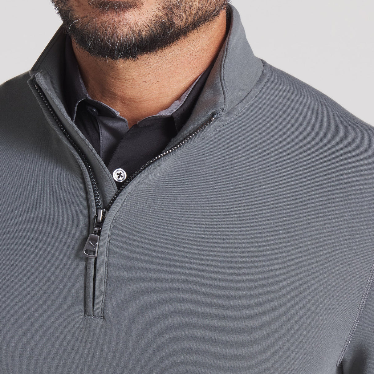 Puma x OBX GC Cloudspun Fleece Golf 1/4 Zip-Mineral Gray