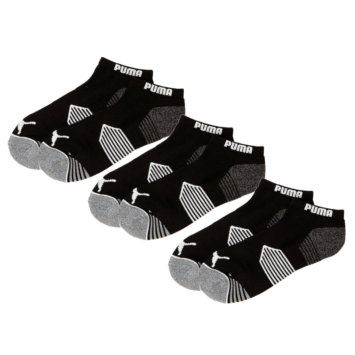 Puma Low Cut 3-Pack Socks-Puma Black