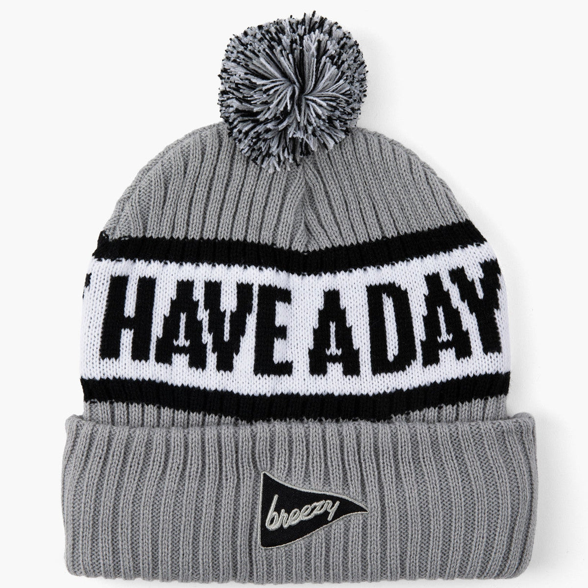 Breezy Have a Day Knit Beanie - Grey