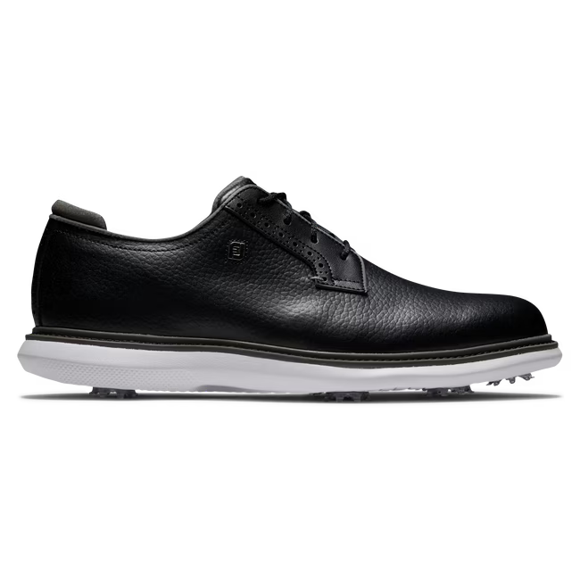 FootJoy Traditions Golf Shoes-Black / White / Grey