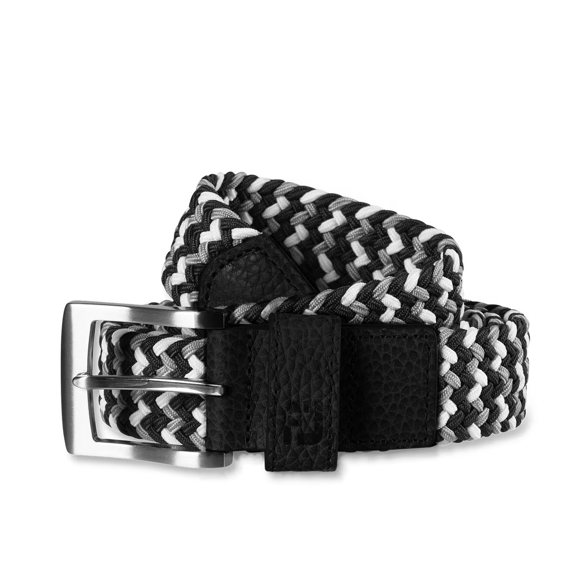 FootJoy Woven Stretch Belt-Black / Charcoal / Grey