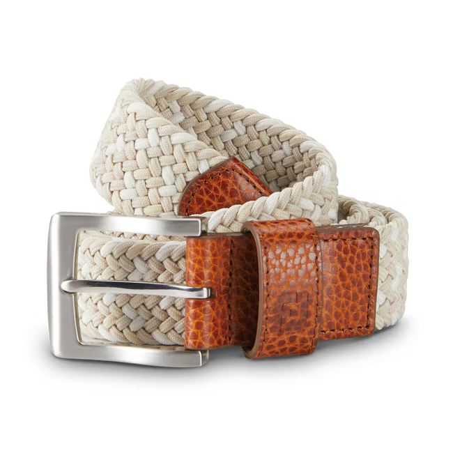 FootJoy Woven Stretch Belt-Khaki / Stone