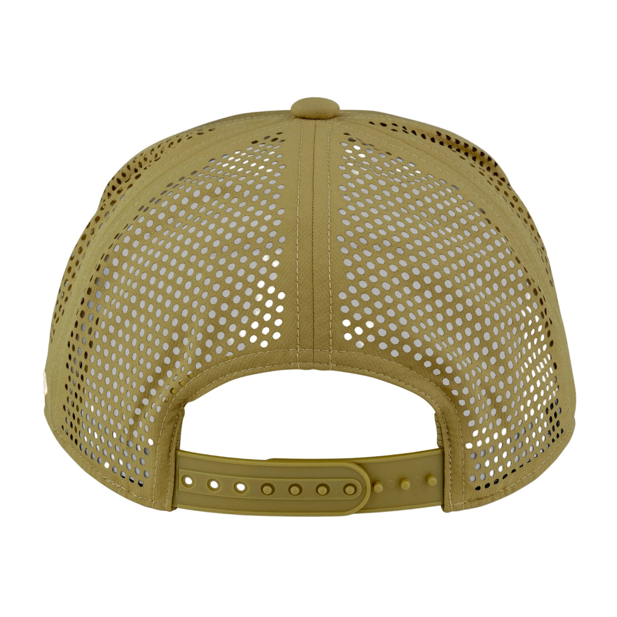 Yellow mesh cap on a gray background