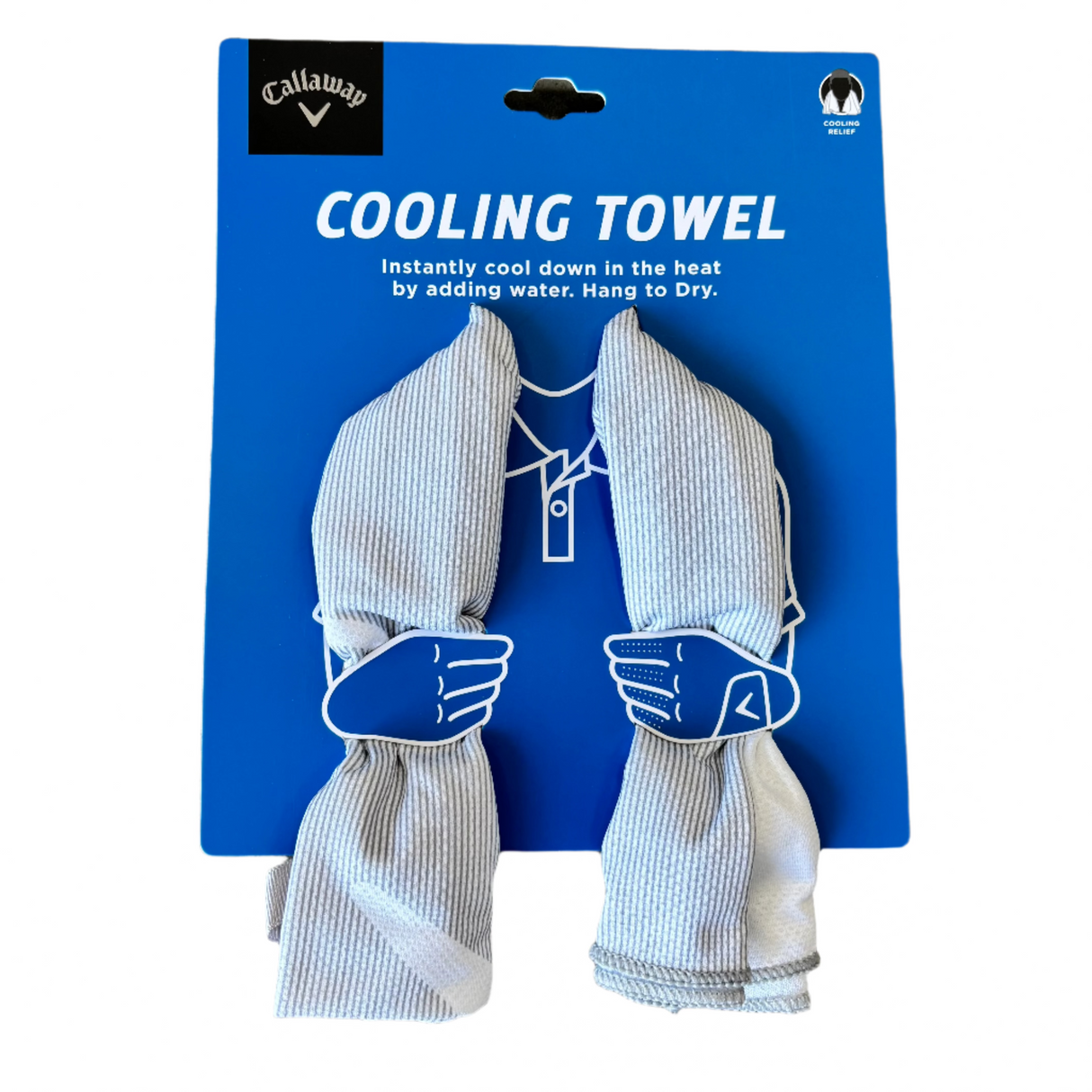 Callaway Player's Cooling Towel-White/Grey