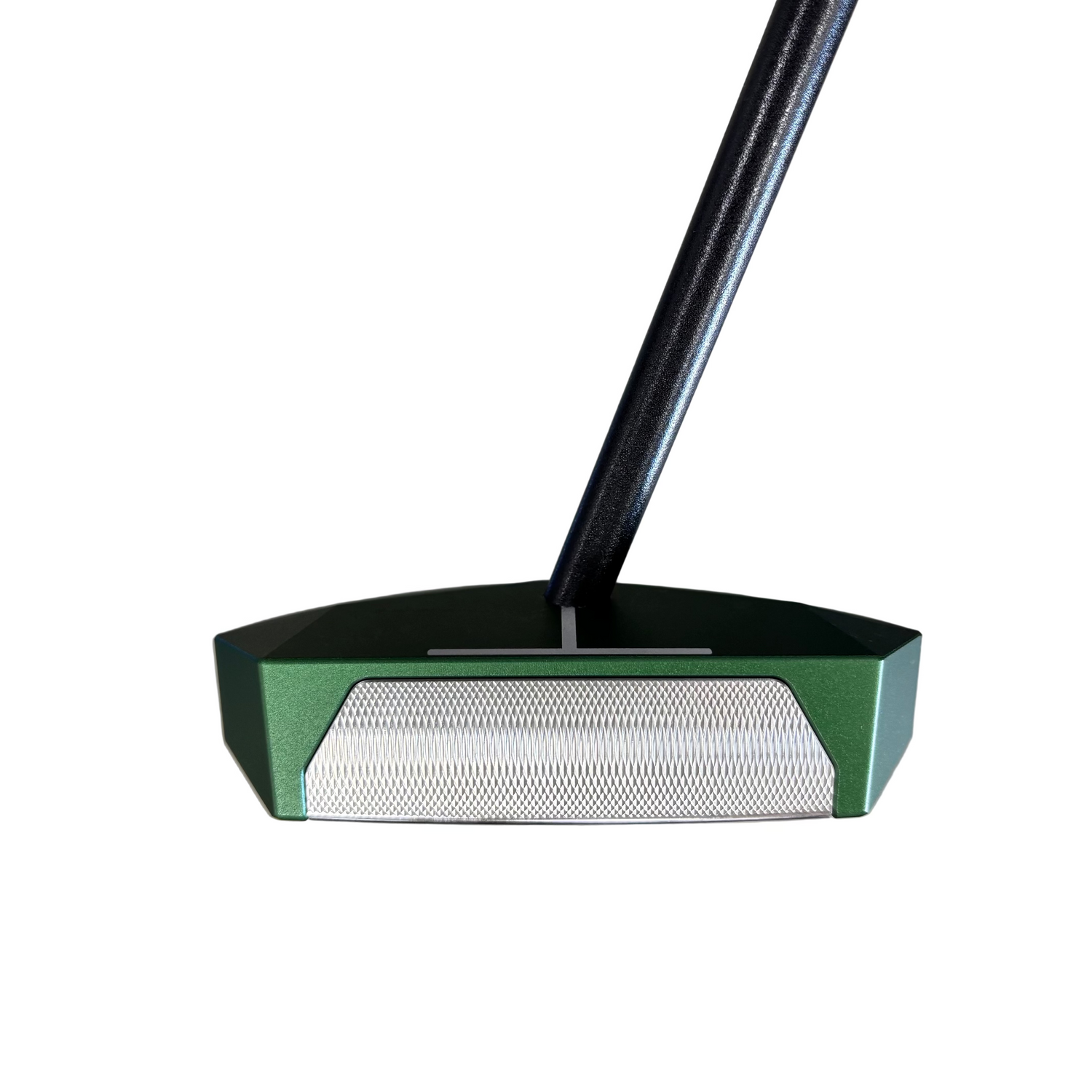 Green and black tool on a gray concrete floor