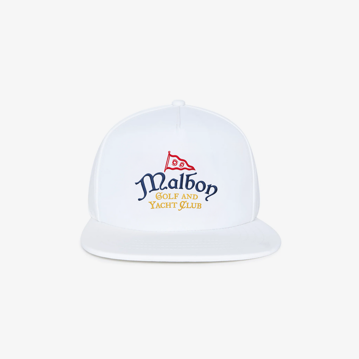 Malbon Yacht Club Snapback Hat-White