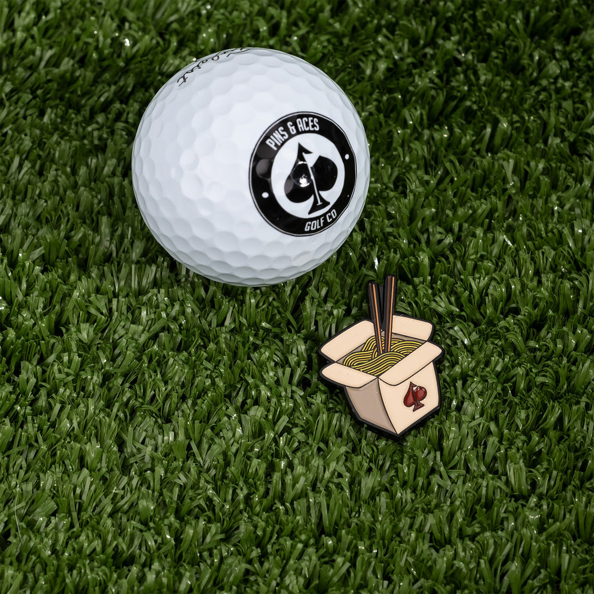 Pins and Aces Ball Mark-Chinese Food Takeout