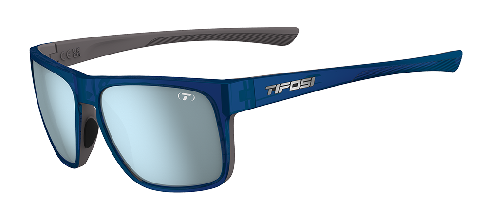 Tifosi Swick Sunglasses-Midnight Navy Frame - Smoke Tint with Bright Blue Mirror