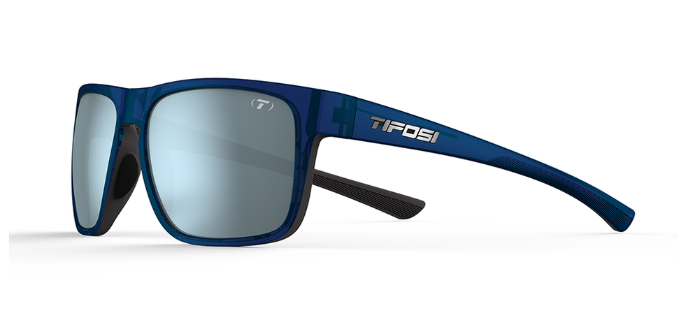 Tifosi Swick Sunglasses-Midnight Navy Frame - Smoke Tint with Bright Blue Mirror