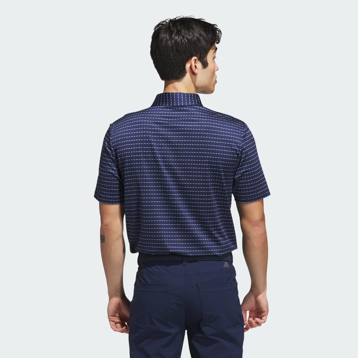 Adidas Ultimate365 Dash Stripe Polo-Collegiate Navy / White