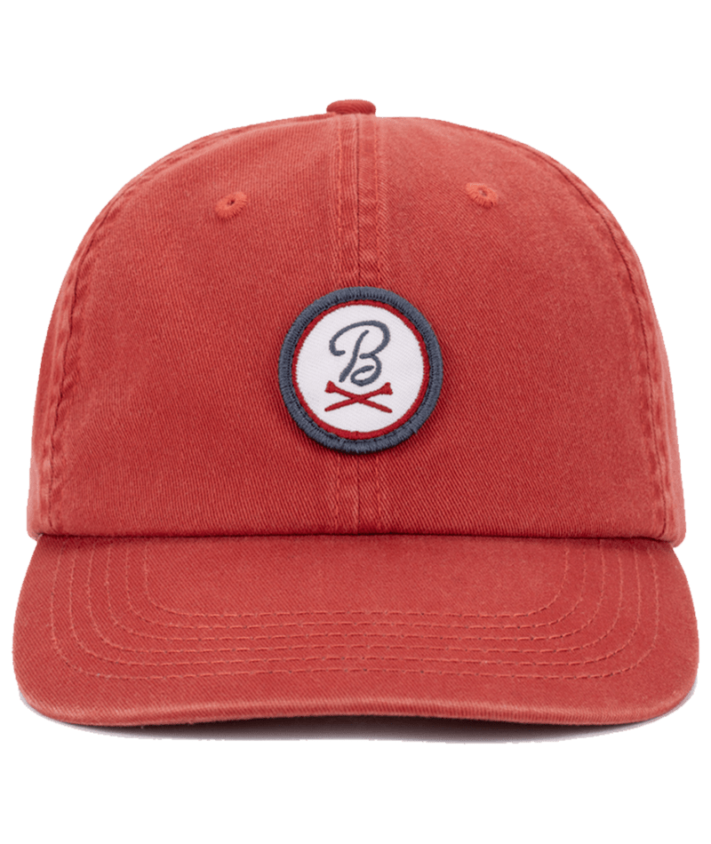 Barstool Golf Washed Twill Dad Hat-Faded Red