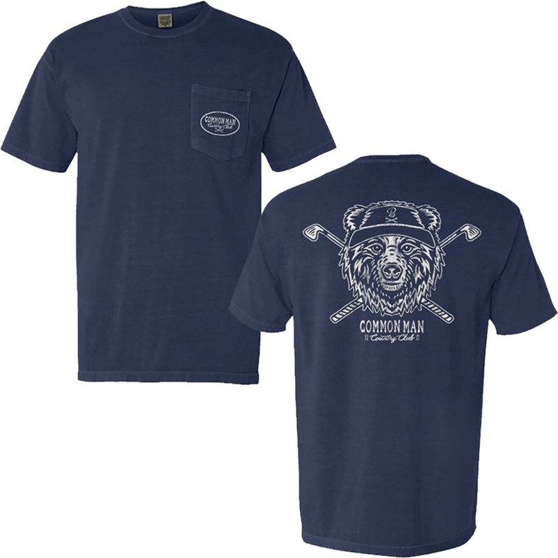 Barstool Golf Common Man Pocket Tee II -Navy