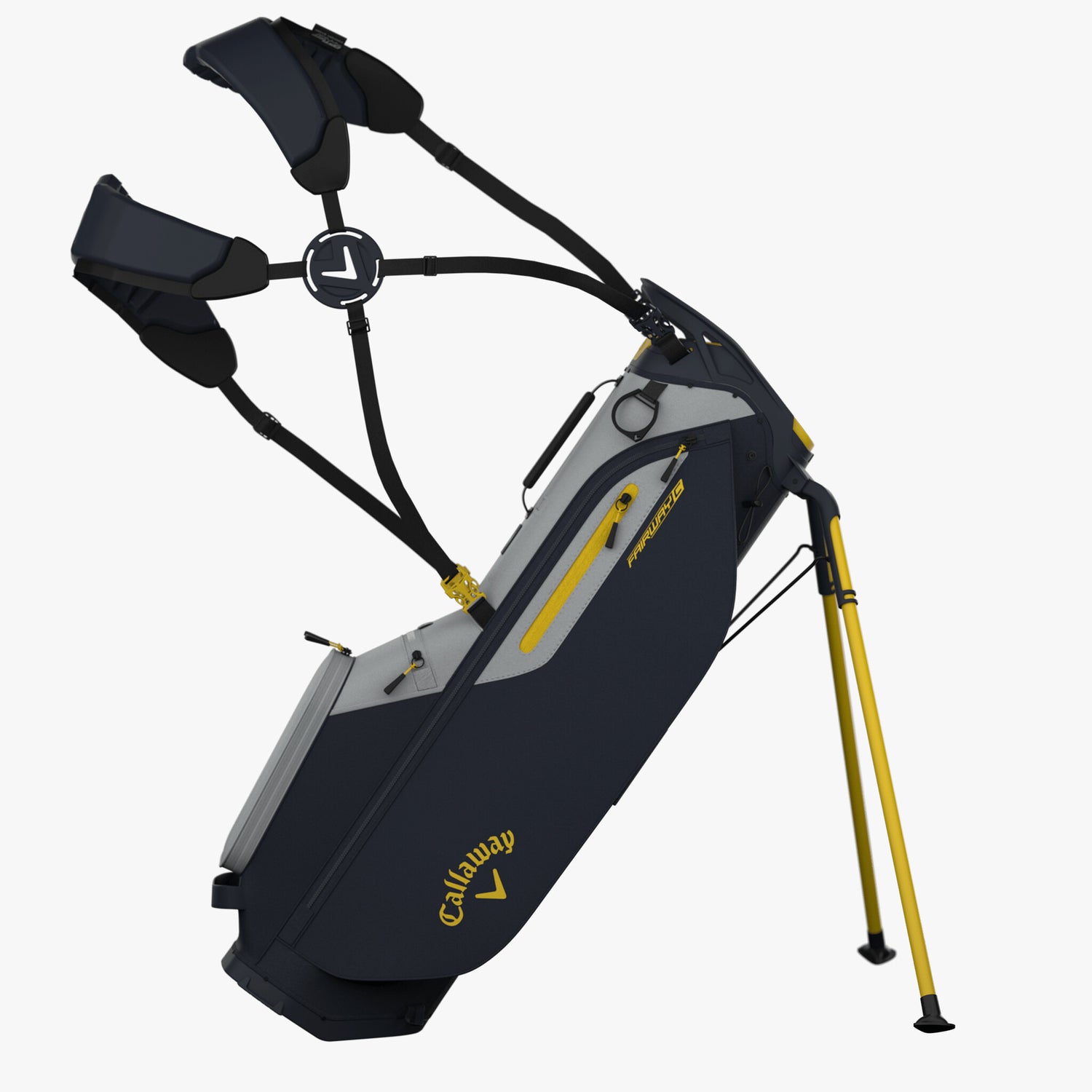 Callaway Fairway C Stand Golf Bag-Silver/Midnight/Goldenrod