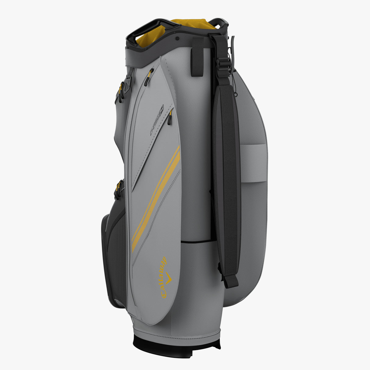 Callaway Chase 14 Cart Golf Bag-Charcoal/Silver/Goldenrod