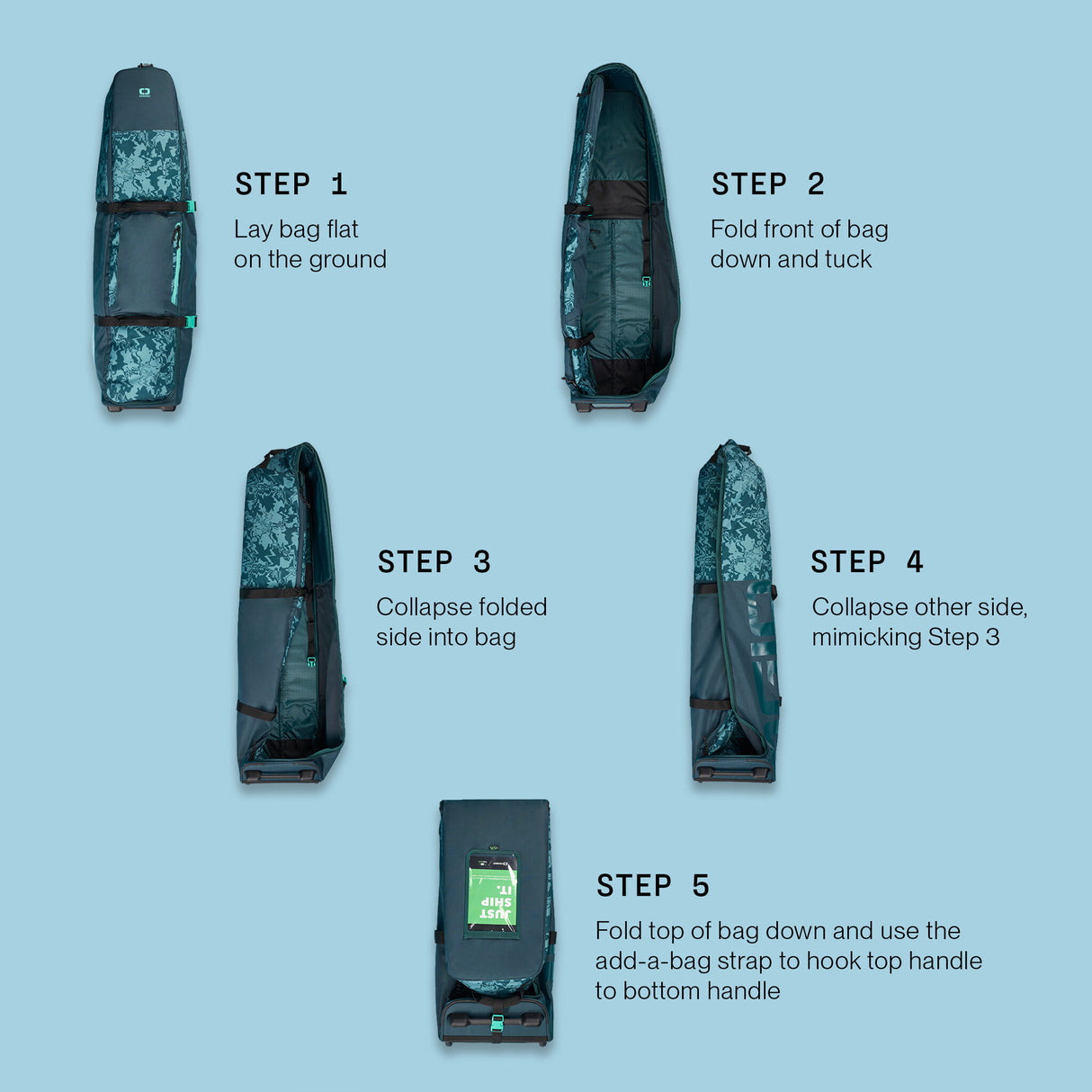 Ogio Alpha Slim Travel Cover Golf Bag-Pacific