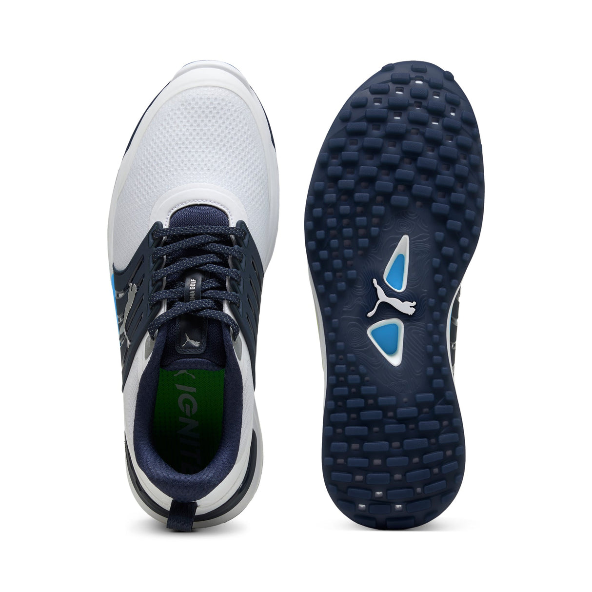 Puma Ignite Elevate 2 Golf Shoes-Puma White / Deep Navy