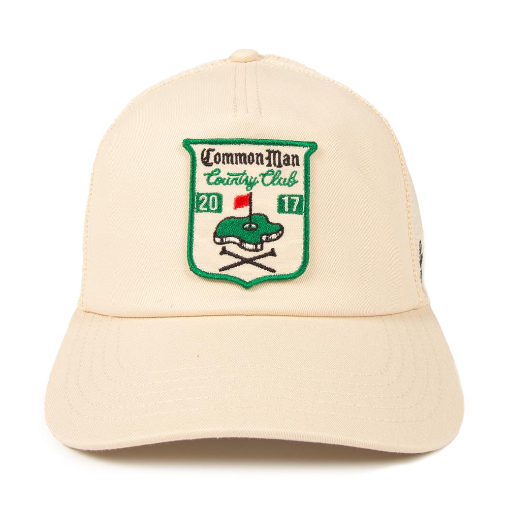 Barstool Golf Common Man Country Club Patch Trucker Hat Snapback-Ivory