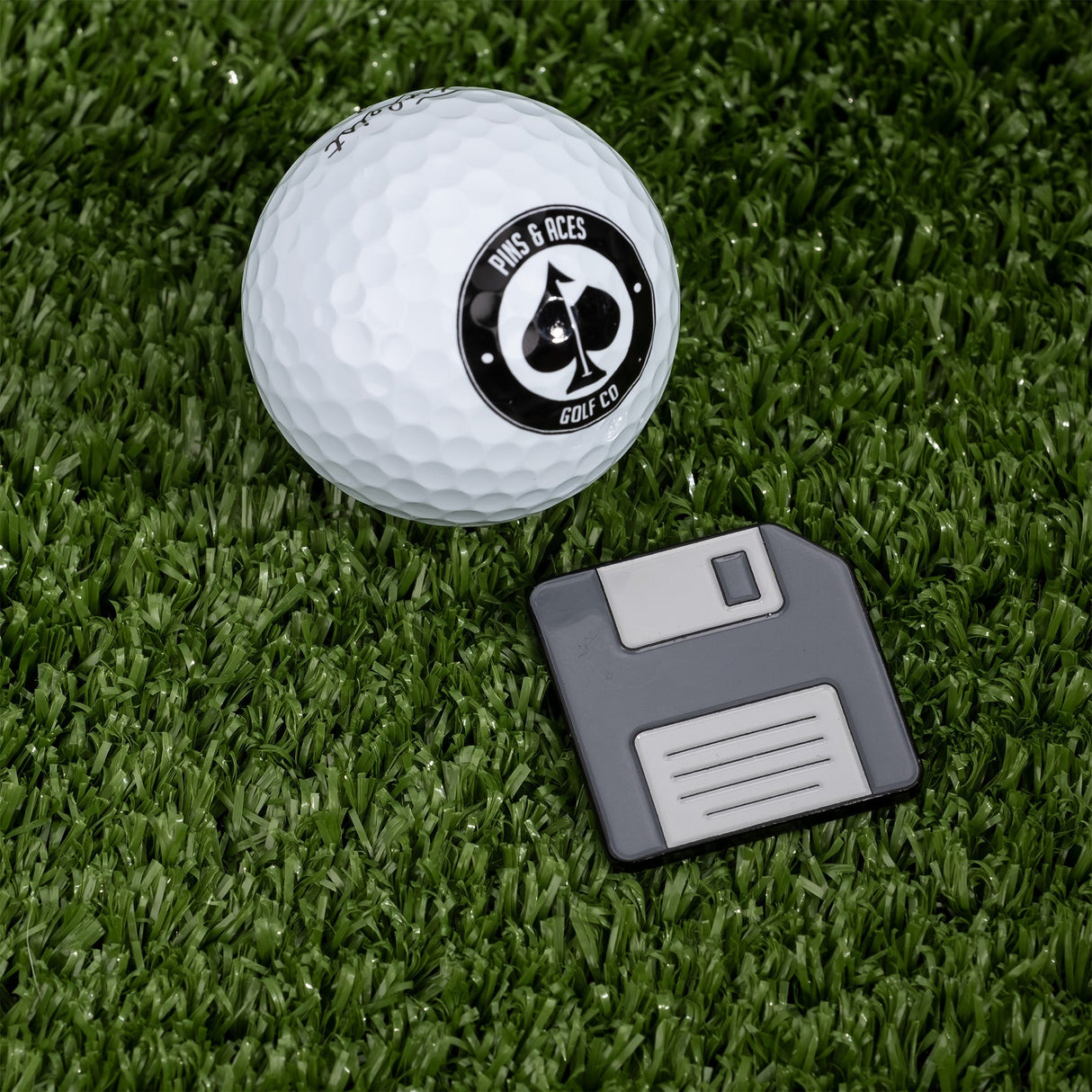 Pins and Aces Ball Mark-Floppy Disk