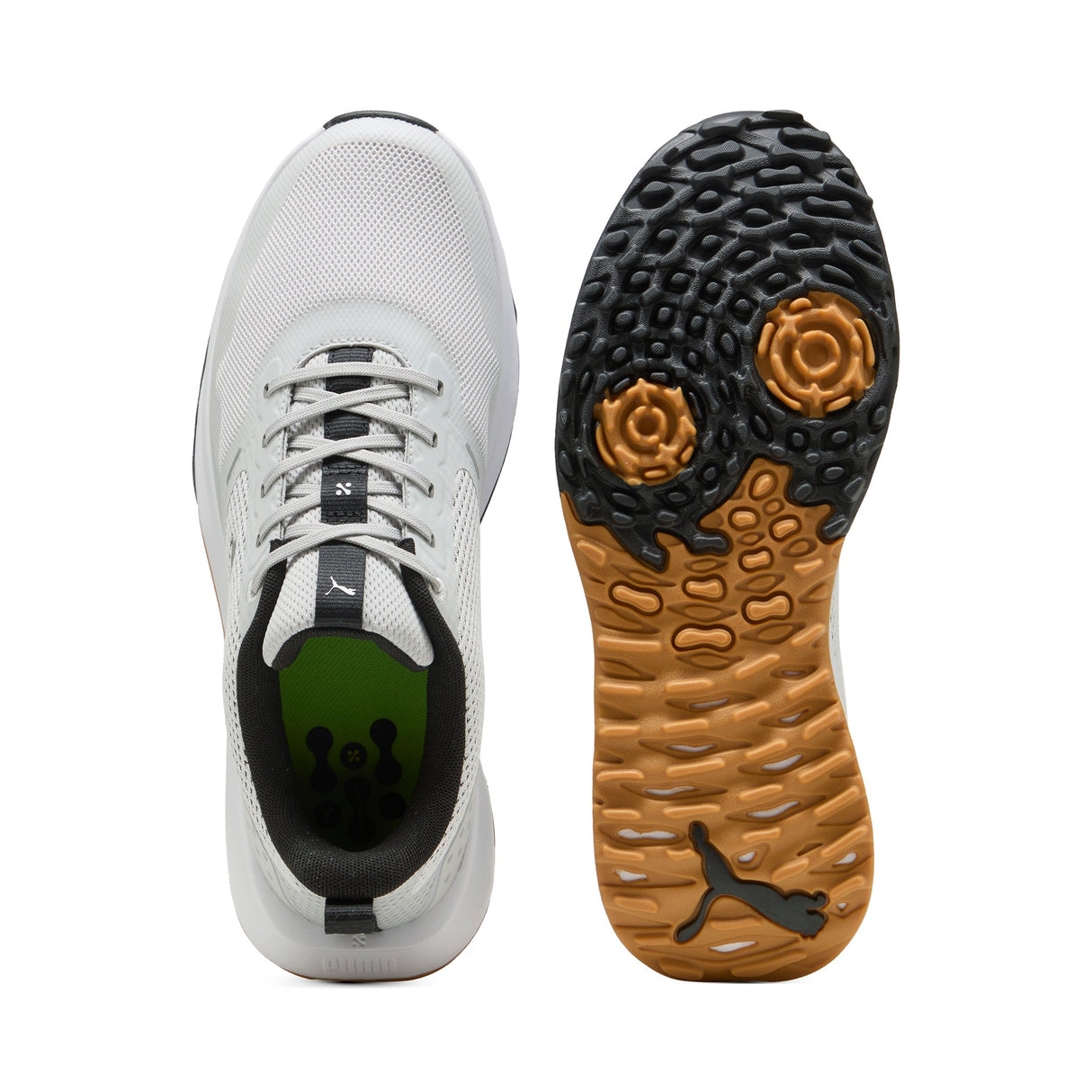 Puma Fusion Grip 6 Golf Shoes-Feather Gray / Puma Black / Gum