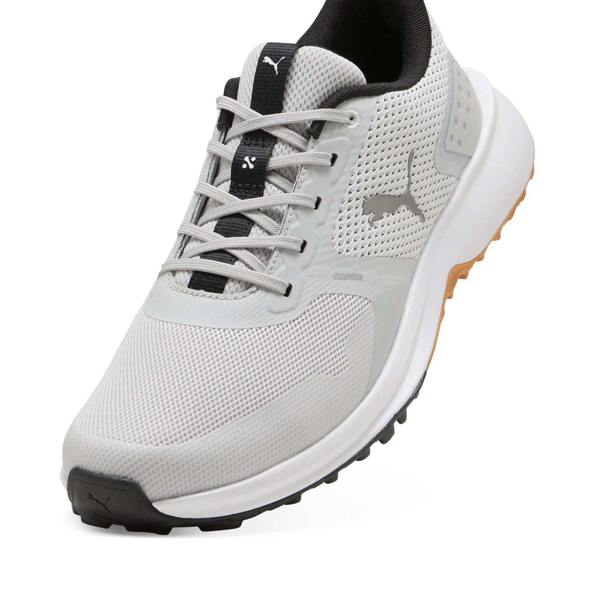 Puma Fusion Grip 6 Golf Shoes-Feather Gray / Puma Black / Gum