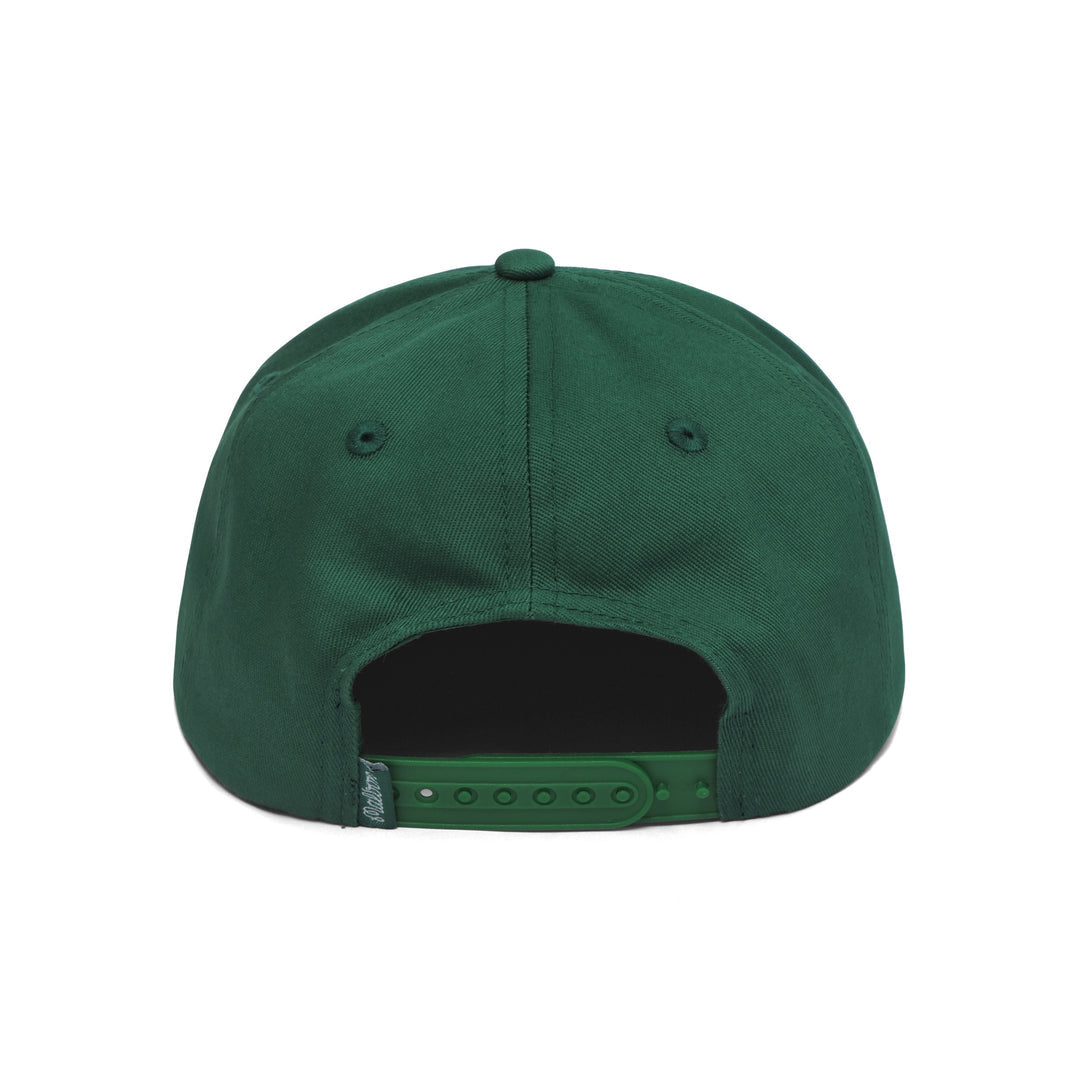 Malbon Pin High Snapback Painters Hat-Green