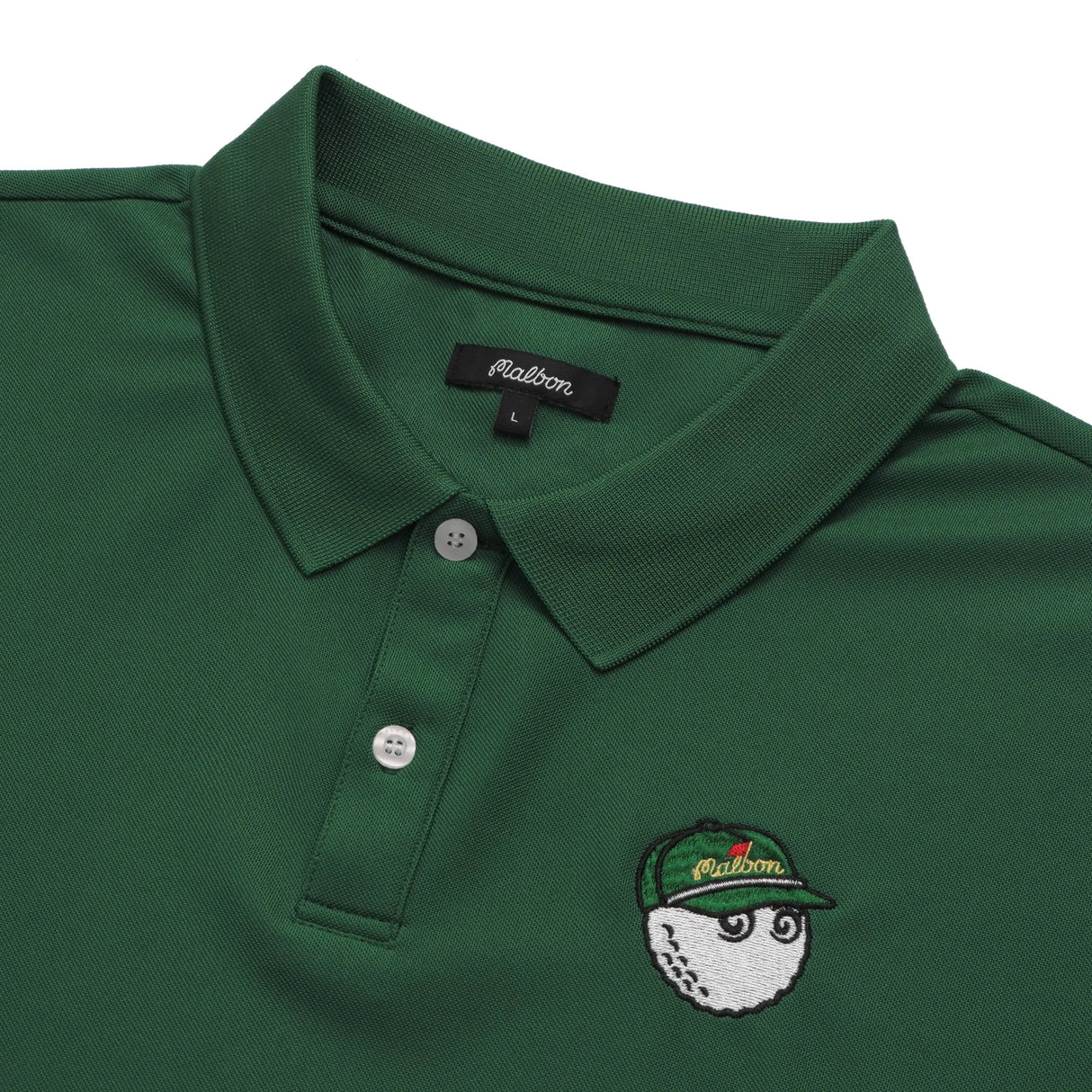Malbon Pimento Performance Pique Polo-Kelly Green