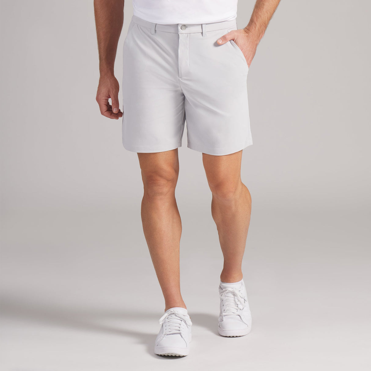 Puma 101 Premier 8" Golf Shorts-Platino Gray