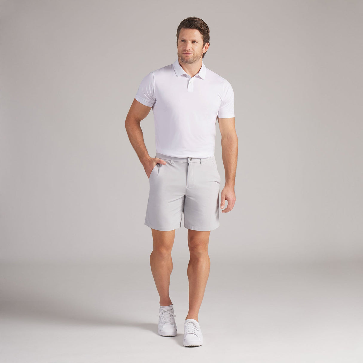 Puma 101 Premier 8" Golf Shorts-Platino Gray
