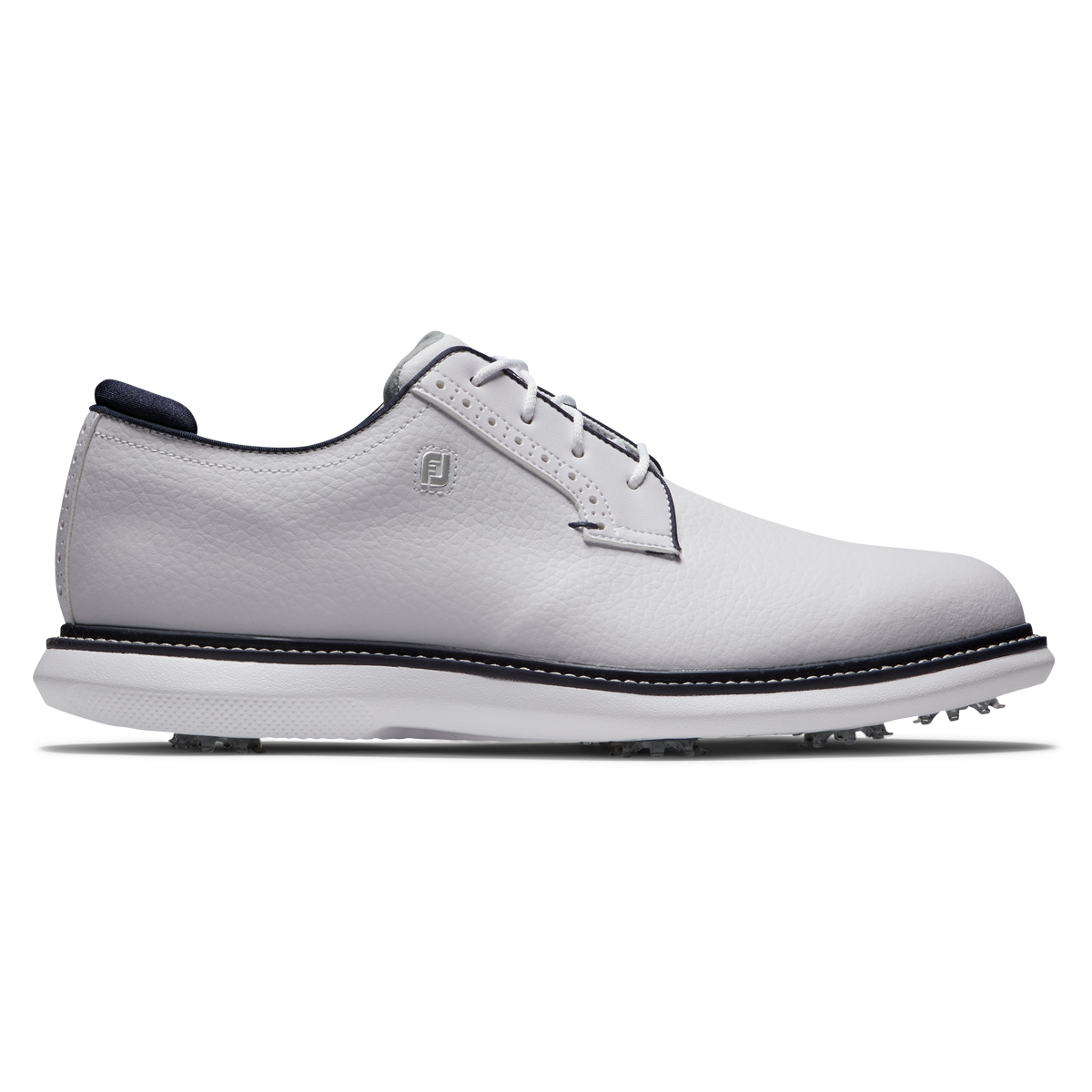 FootJoy Traditions Blucher Golf Shoes-White/White/Navy