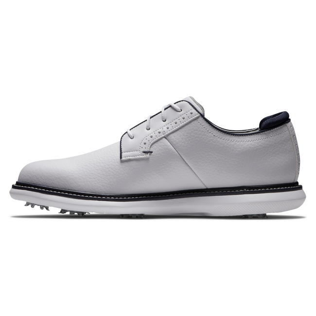 FootJoy Traditions Blucher Golf Shoes-White/White/Navy