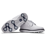 FootJoy Traditions Blucher Golf Shoes-White/White/Navy