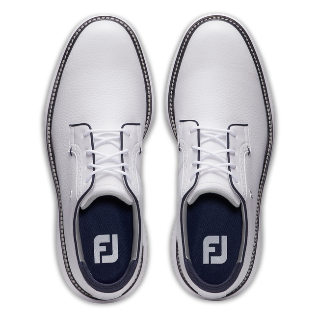 FootJoy Traditions Blucher Golf Shoes-White/White/Navy