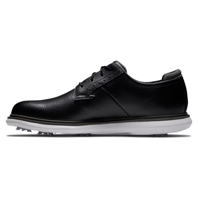 FootJoy Traditions Golf Shoes-Black / White / Grey