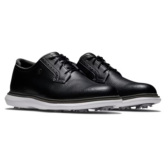 FootJoy Traditions Golf Shoes-Black / White / Grey