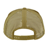 Yellow mesh cap on a gray background