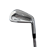 A Mizuno Mizuno Pro 269 golf iron club head shown close-up, with the Mizuno logo and model name visible on the polished metal face, photographed in what appears to be a store or workshop setting.