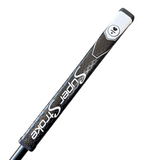 Golf club grip with 'Super Stroke' branding on a white background