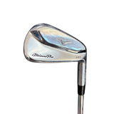 Golf club head with Mizuno Pro branding on a blurred background