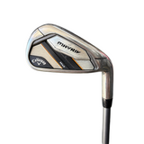 Callaway golf club with Mavrik branding on a blurred store background