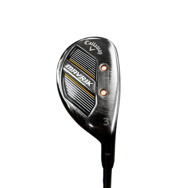Callaway golf club head on a metallic surface with blurred background