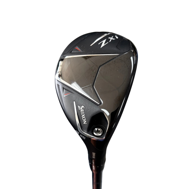 Close-up of a golf club head with a blurred background