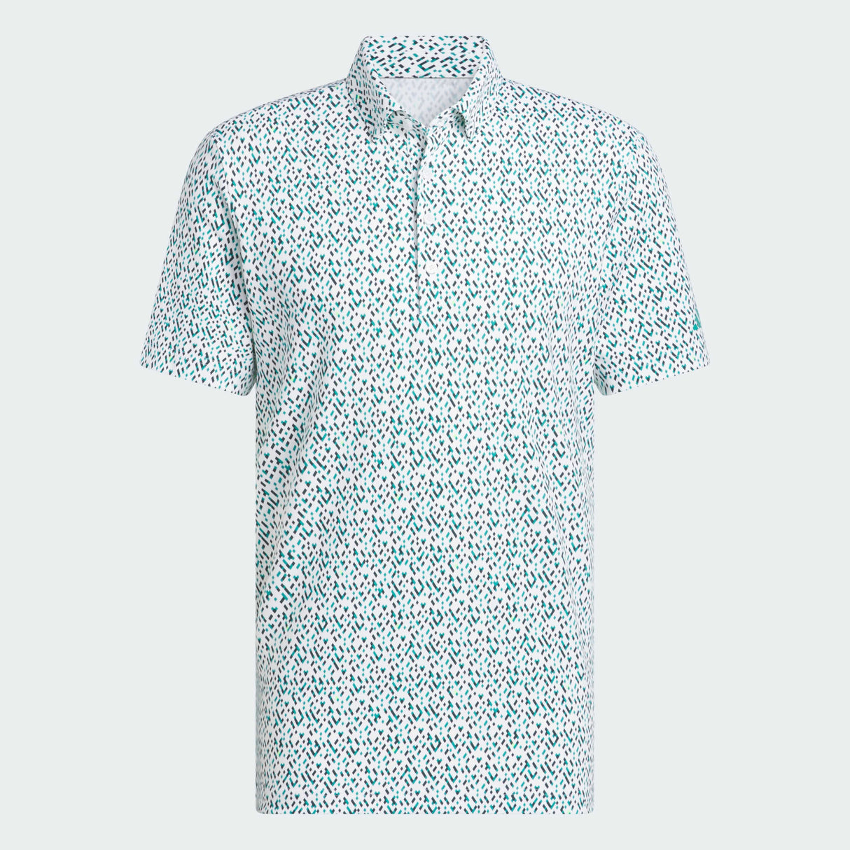 Adidas Ultimate 365 Micro Argyle Polo-White/Pure Teal