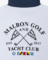 Malbon Fesque Deck Hand Sweatshirt-White/Navy