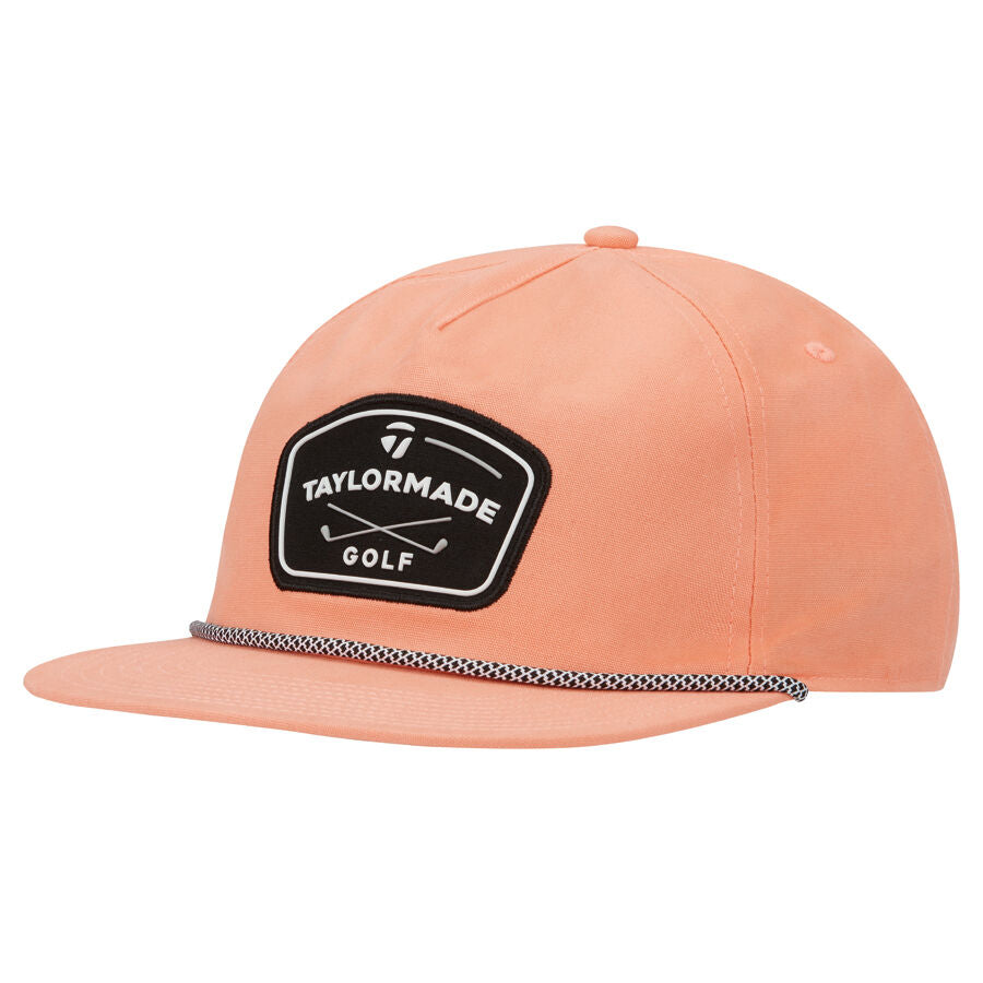 TaylorMade Daytona Rope Snapback Hat-Coral