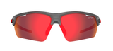 Tifosi Navar FC Sunglasses-Satin Vapor Frame - Smoke Tint with Red Mirror