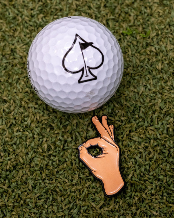 Pins and Aces Ball Mark-OK Hand