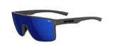 Tifosi Sanctum Sunglasses-Matte Gunmetal Frame - Smoke Tint with Cobalt Blue Mirror