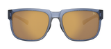 Tifosi Shumo Sunglasses-Crystal Denim Frame - Smoke Tint with Gold Mirror